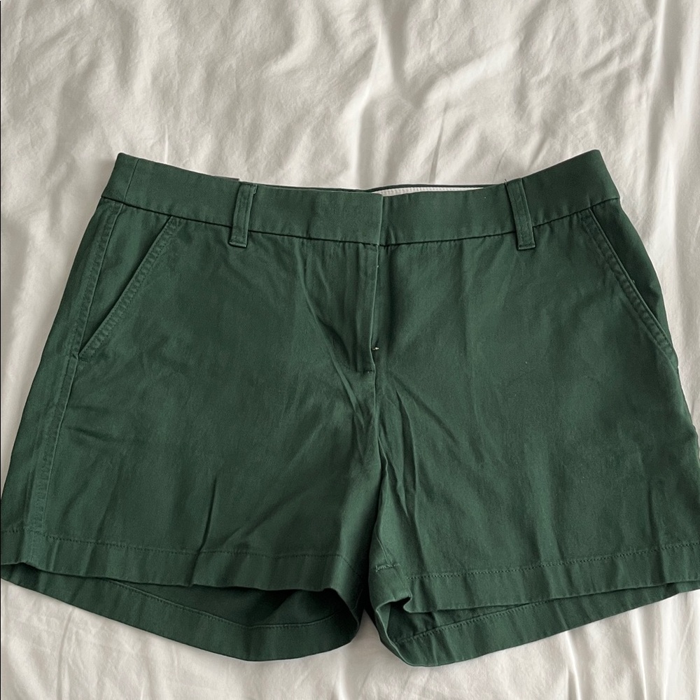 NWT J. Crew Forest Green Women's 5” chino shorts